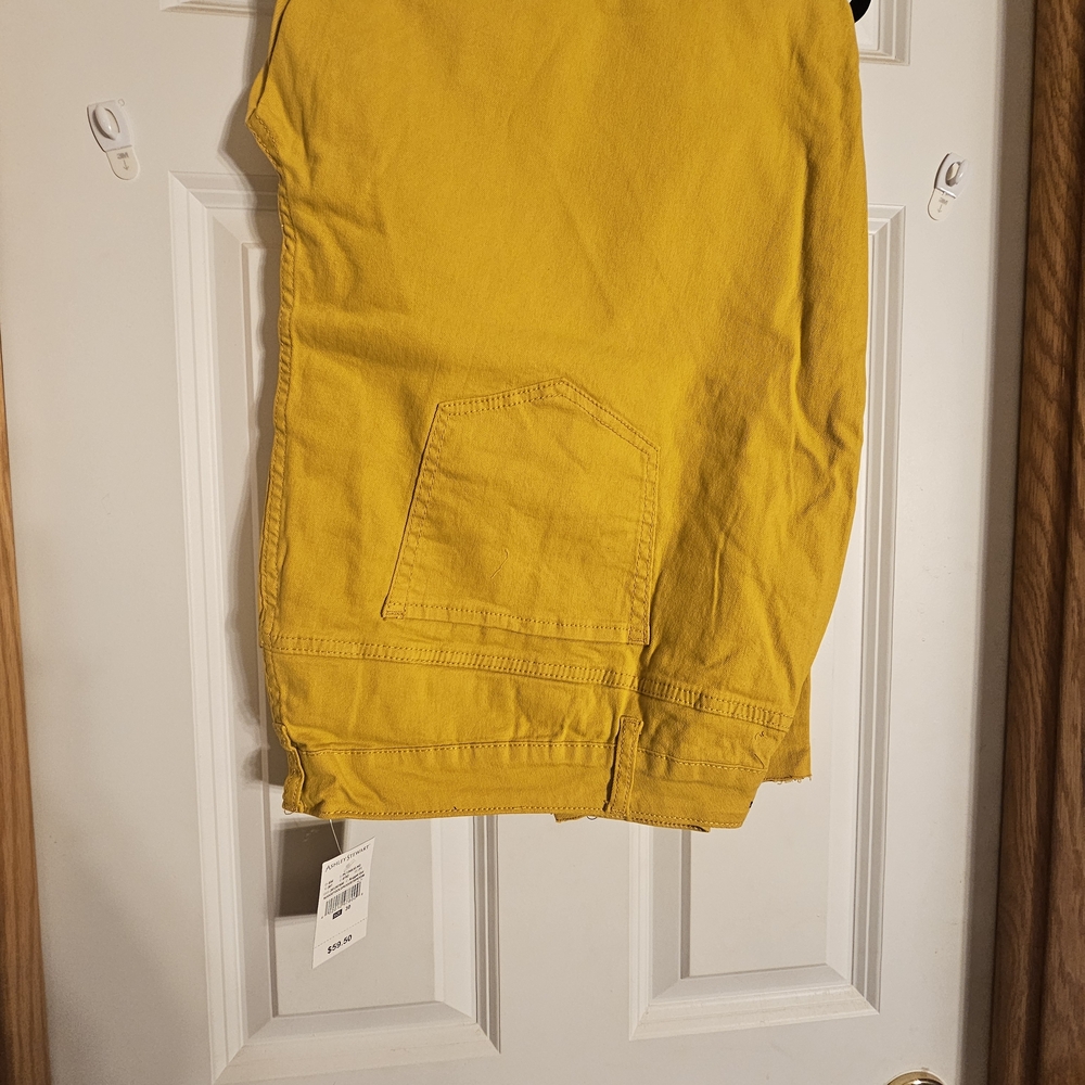 Ashley Stewart Mustard Denim Pants